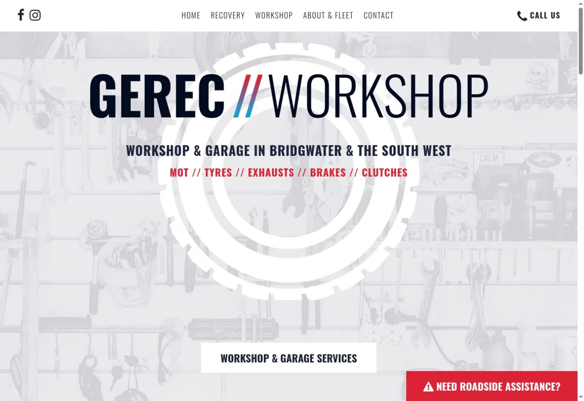 Gerec website screenshot