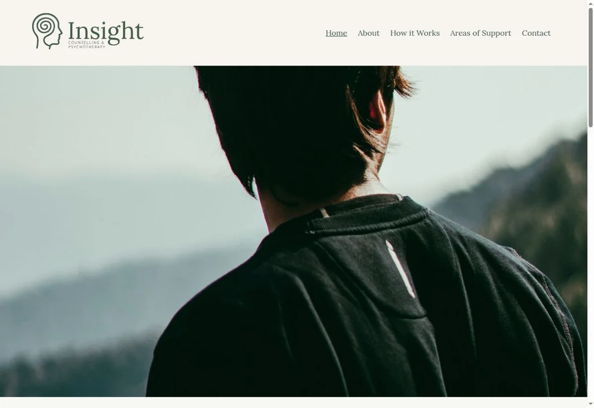 Insight Counselling website screenshot