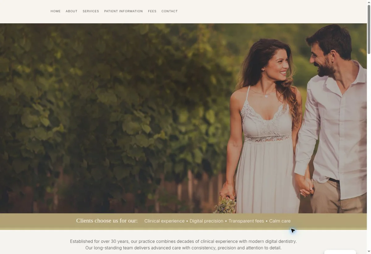 Laurel Cottage Dental website screenshot
