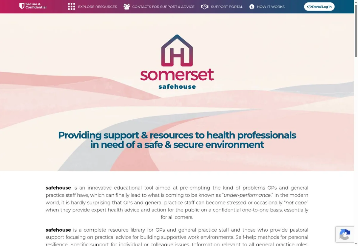 Somerset Safehouse website screenshot