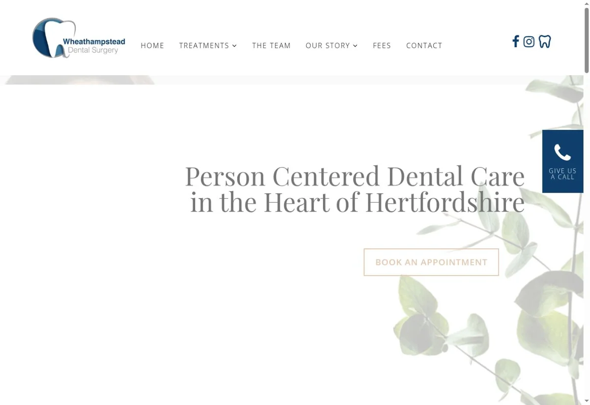 Wheathampstead Dental website screenshot